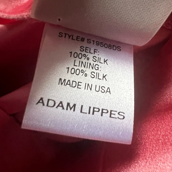 Adam Lippes 100% Silk Pink Tie Waist Wide Leg Pants 10 - Picture 10 of 15
